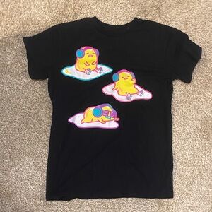 Black Kids Shirt with Colorful Cartoon Design